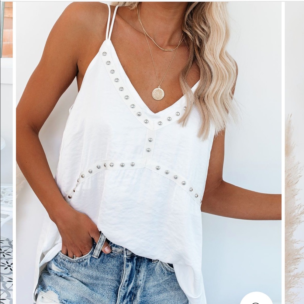 VICI Embellished Strappy Tank